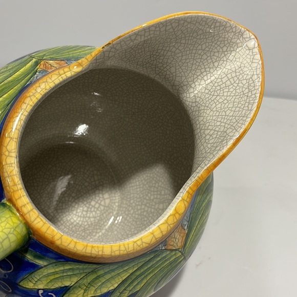 Casa Cristina pitcher  Home Collection by CBK Tuscan style colorful floral - Picture 5 of 13